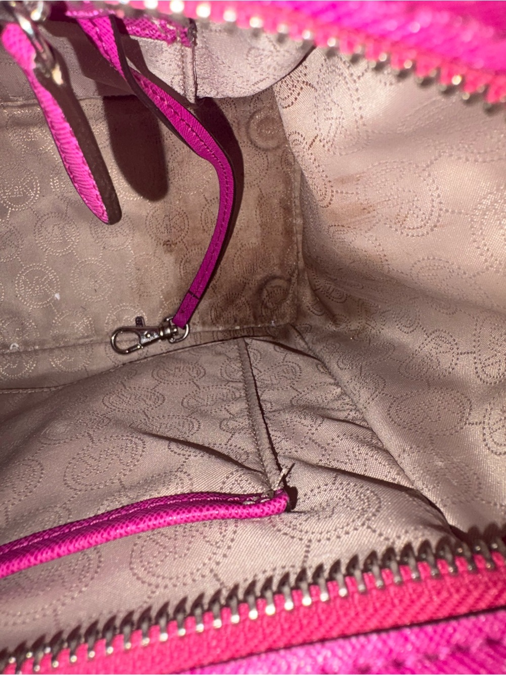 Michael Kors Hot Pink Saffiano Satchel with Eyelet Sides Selma bag - Picture 9 of 12